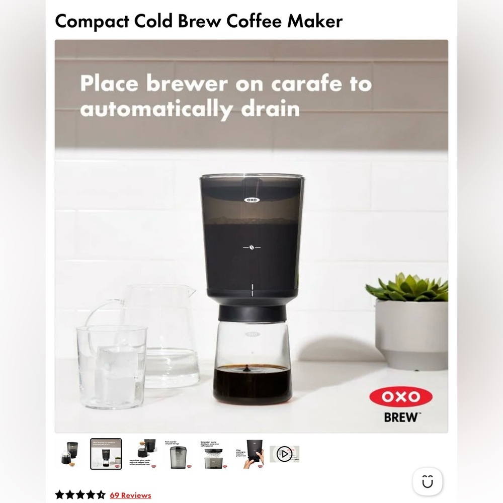 OXO Brew Compact Cold Brew Coffee Maker
